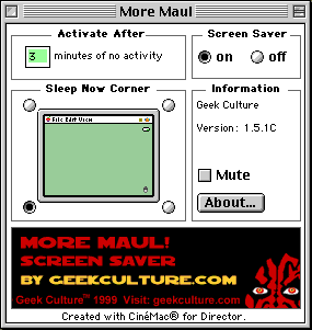 Mac More Maul control panel