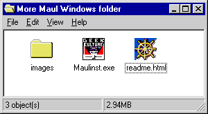 How the folder looks opened