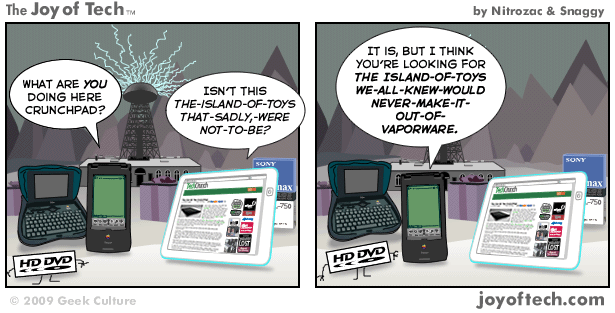 Thumb Comic: El CrunchPad en la Isla de los aparatos que nunca fueron