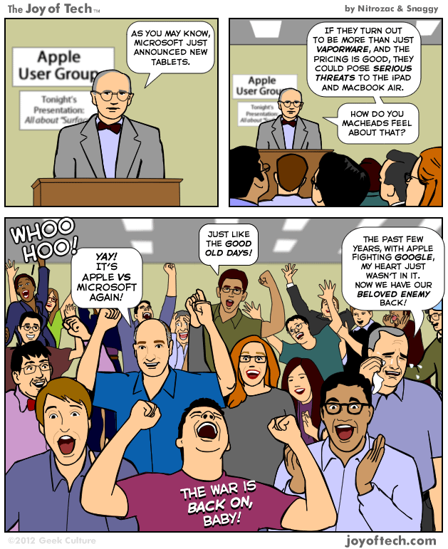 The Joy of Tech comic, Microsoft is back!