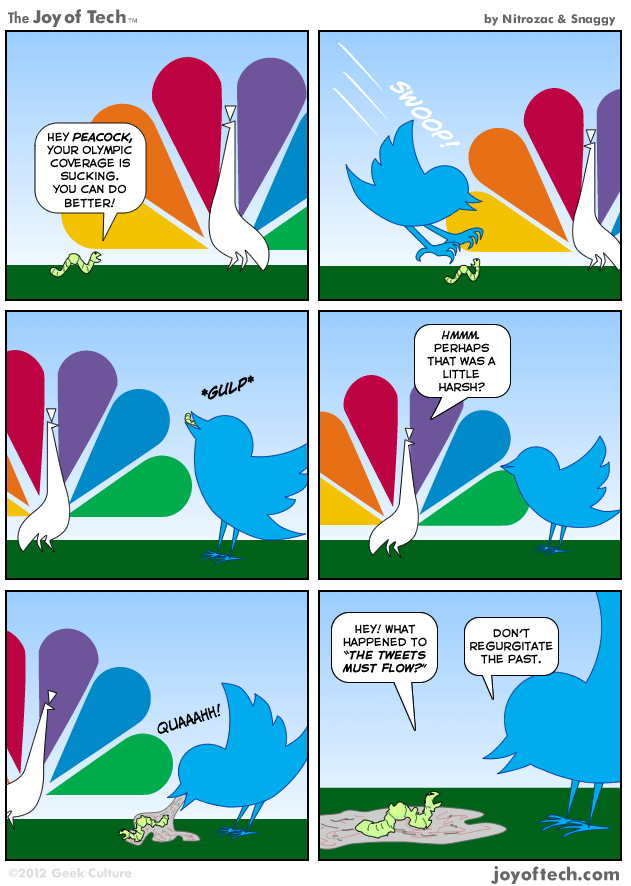 The Joy of Tech comic, Birds of a Feather.