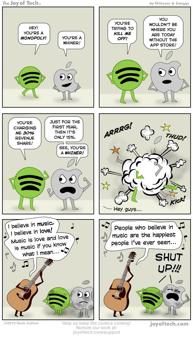 Spotify and Apple's cacophony!