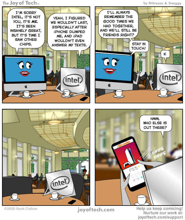 Ms. Mac dumps Mr. Intel.