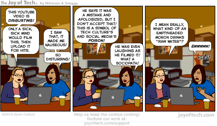 The Joy of Tech comic... Disgusted by the Internet