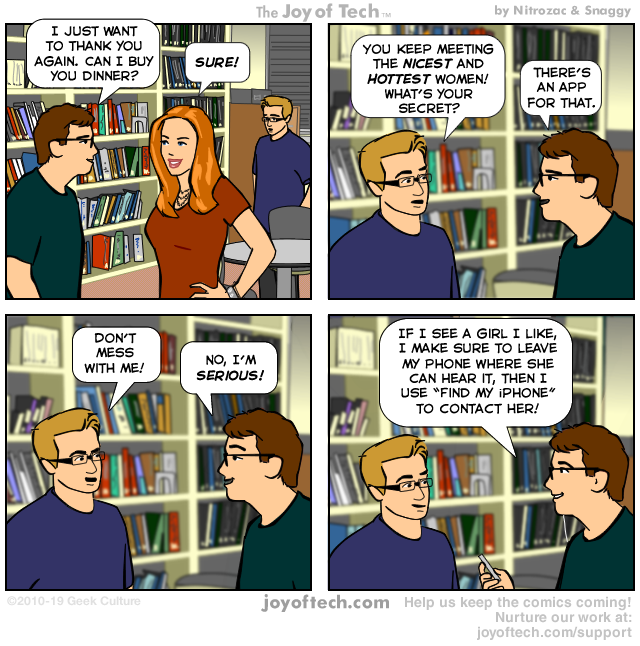 The Joy of Tech comic... With risk, comes great reward!