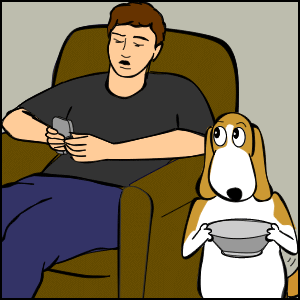 How a dog sees your smartphone use!