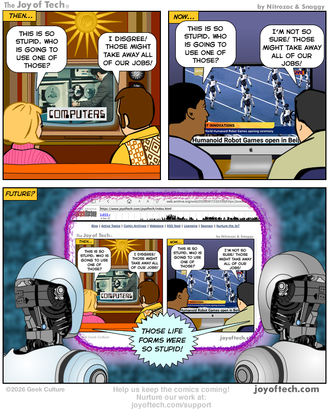 Then and Now, Computers VS Robots!